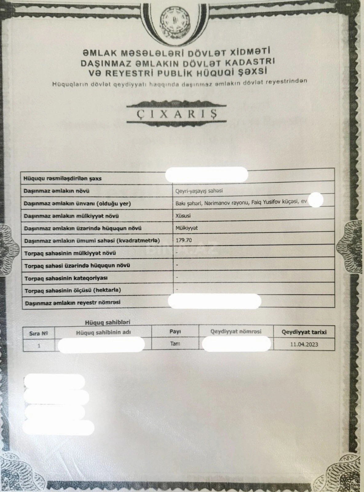 Satılır obyekt 180 m²