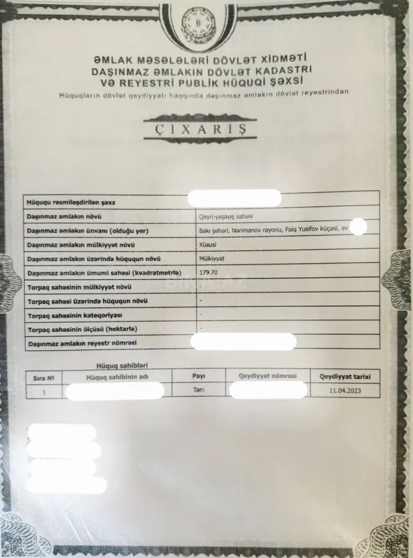 Satılır obyekt 180 m²