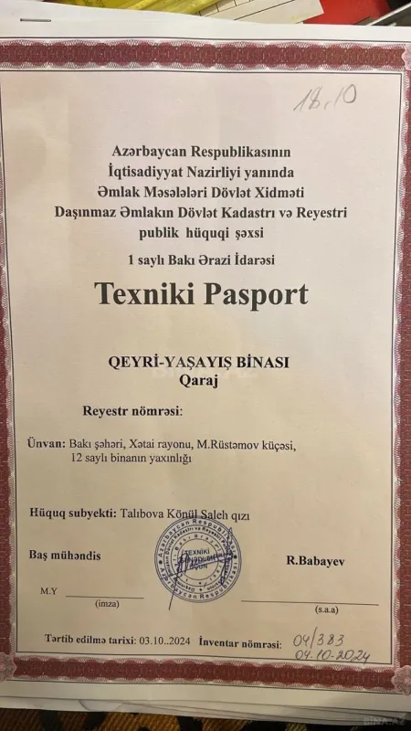 Satılır obyekt 25 m²