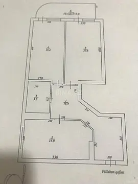Satılır 3 otaqlı mənzil 96 m²