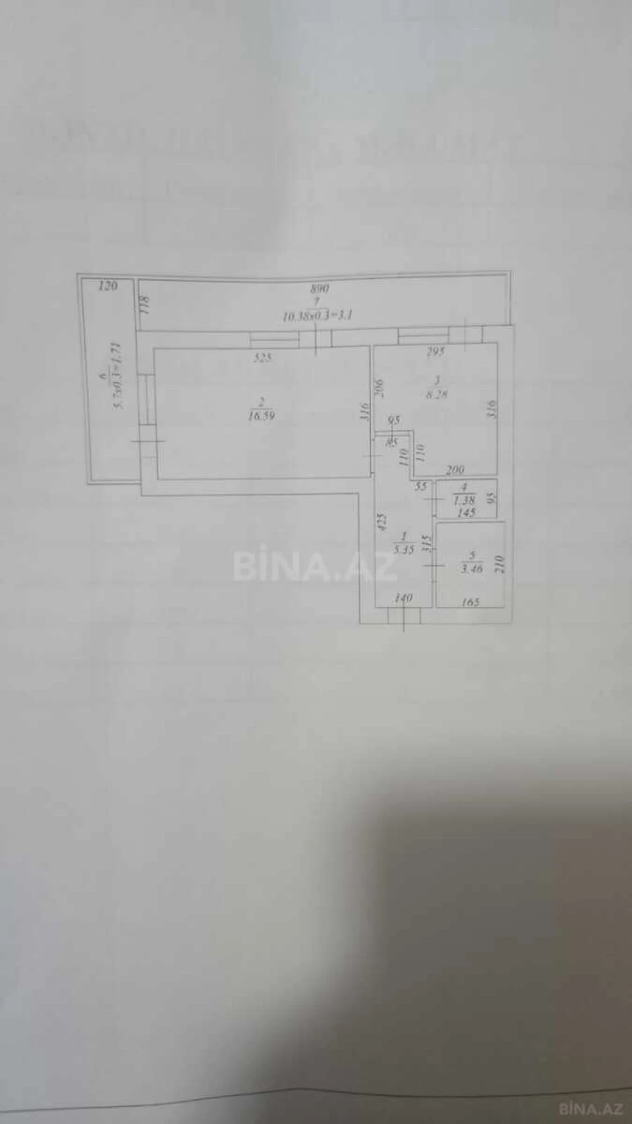 Satılır 2 otaqlı mənzil 45 m²