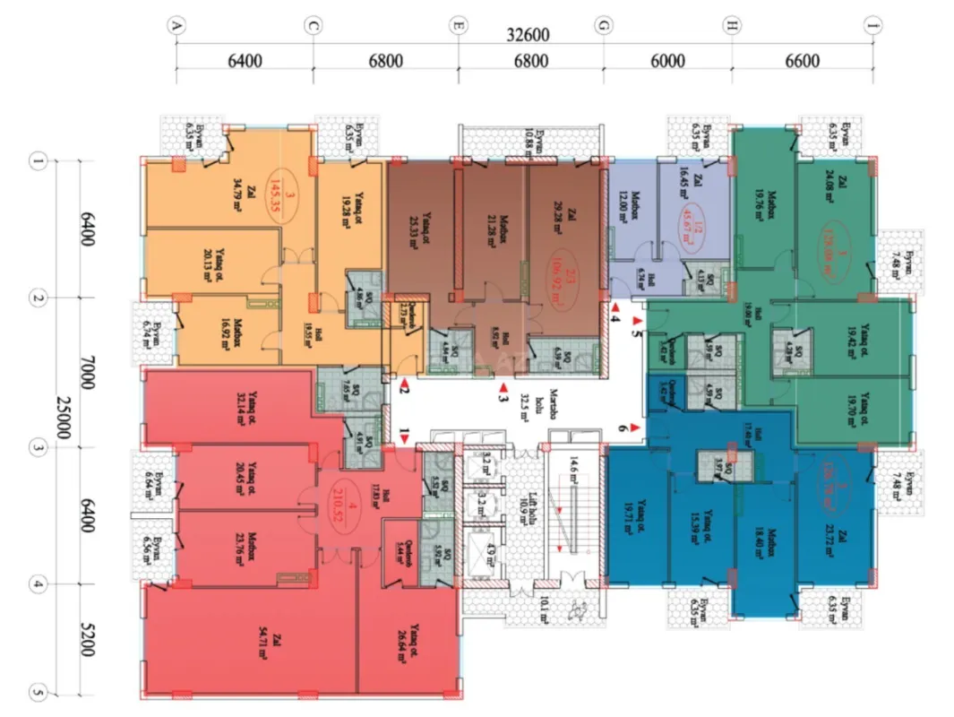 Satılır 3 otaqlı mənzil 145.4 m²