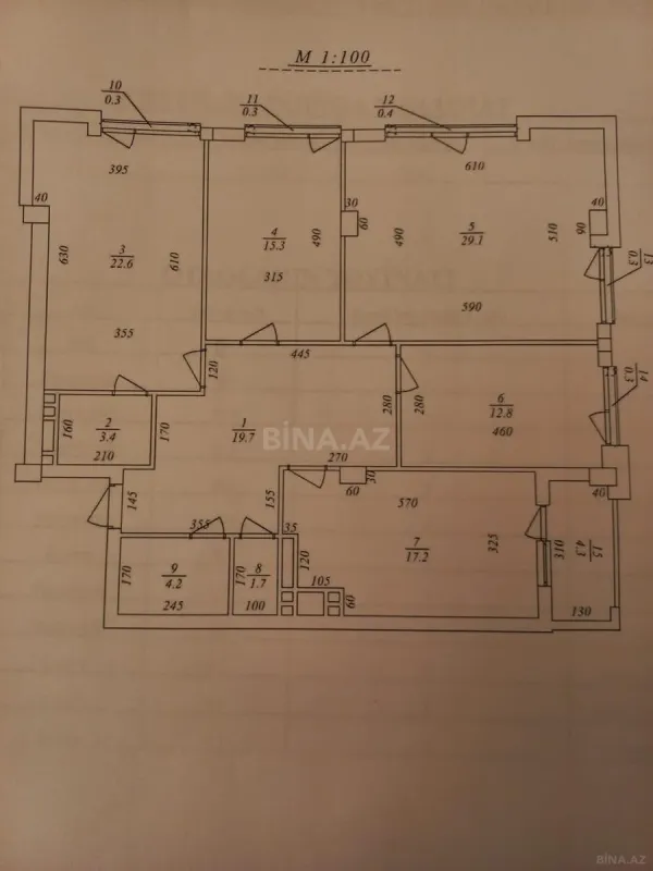 Satılır 4 otaqlı mənzil 150 m²