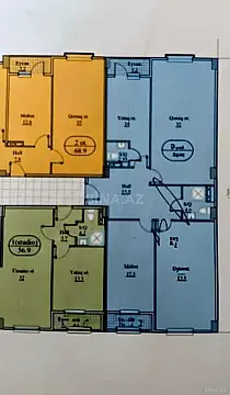 Satılır 3 otaqlı mənzil 120 m²