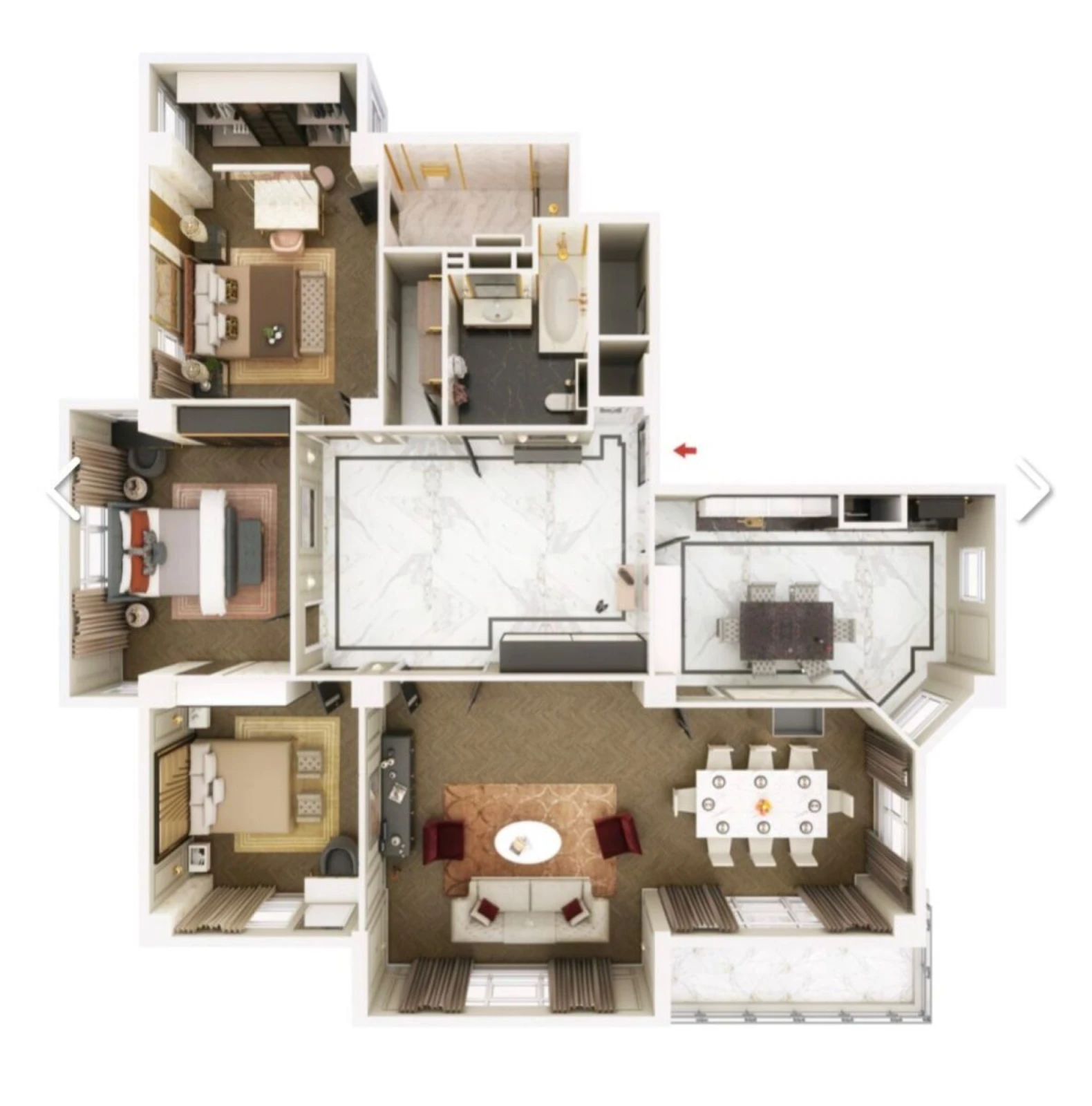 Satılır 4 otaqlı mənzil 214 m²