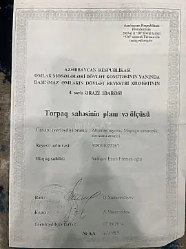 Satılır torpaq sahəsi 2.8 m²