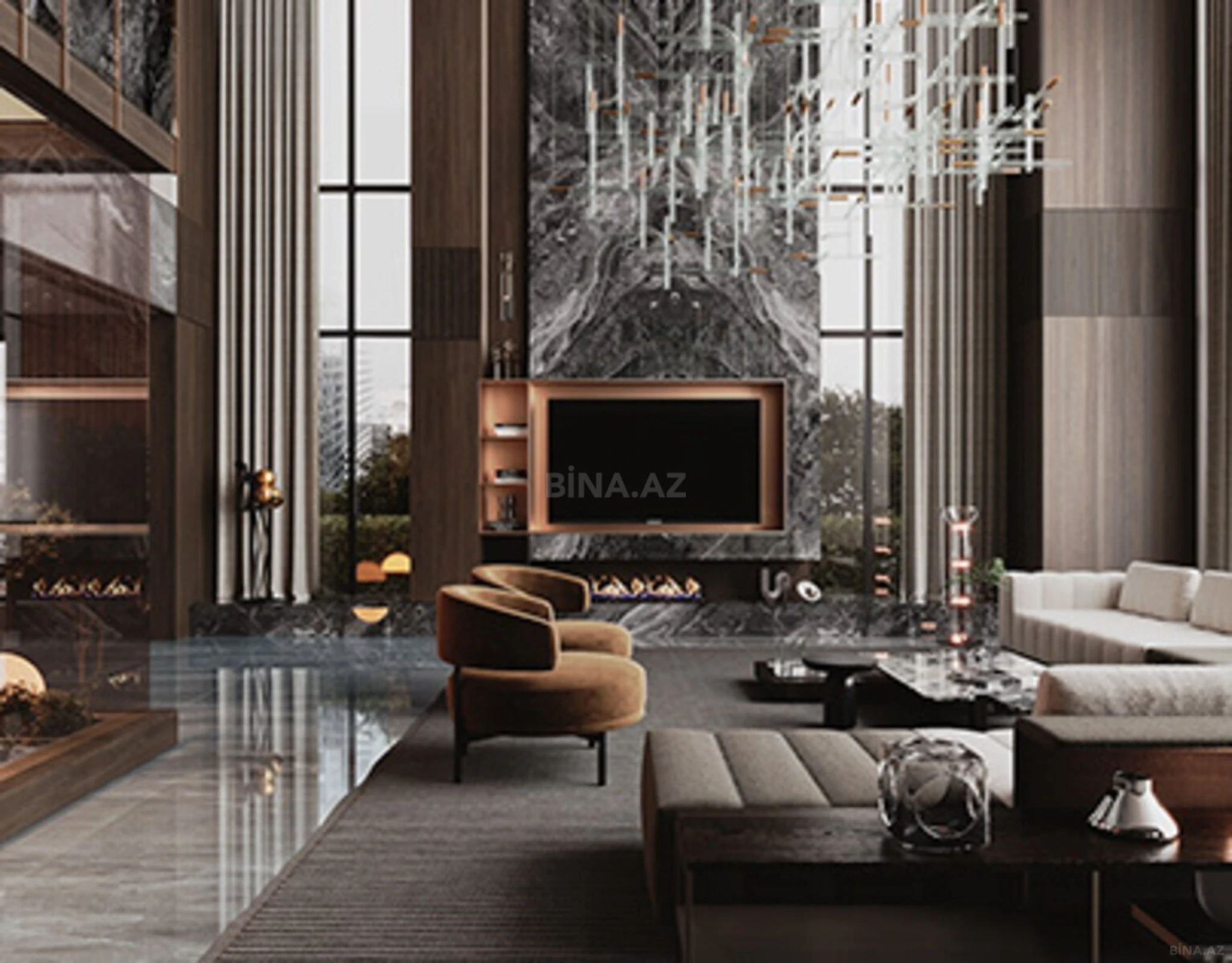 Kirayə verilir 4 otaqlı mənzil 220 m²