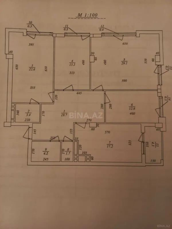 Satılır 4 otaqlı mənzil 148 m²