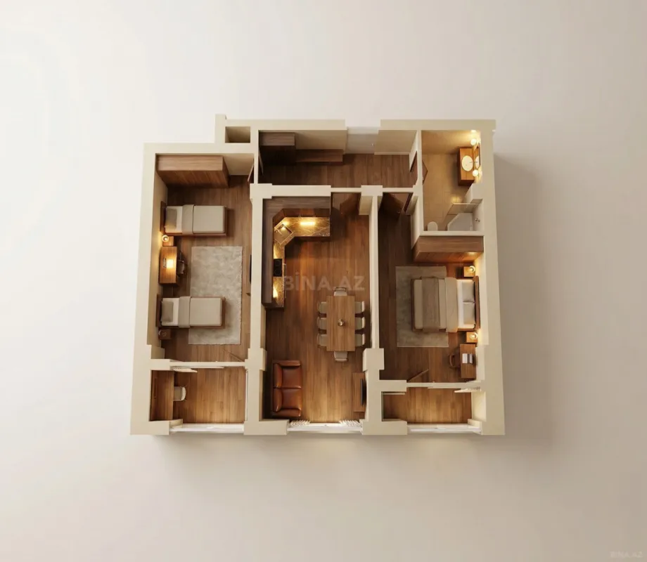 Satılır 2 otaqlı mənzil 83 m²