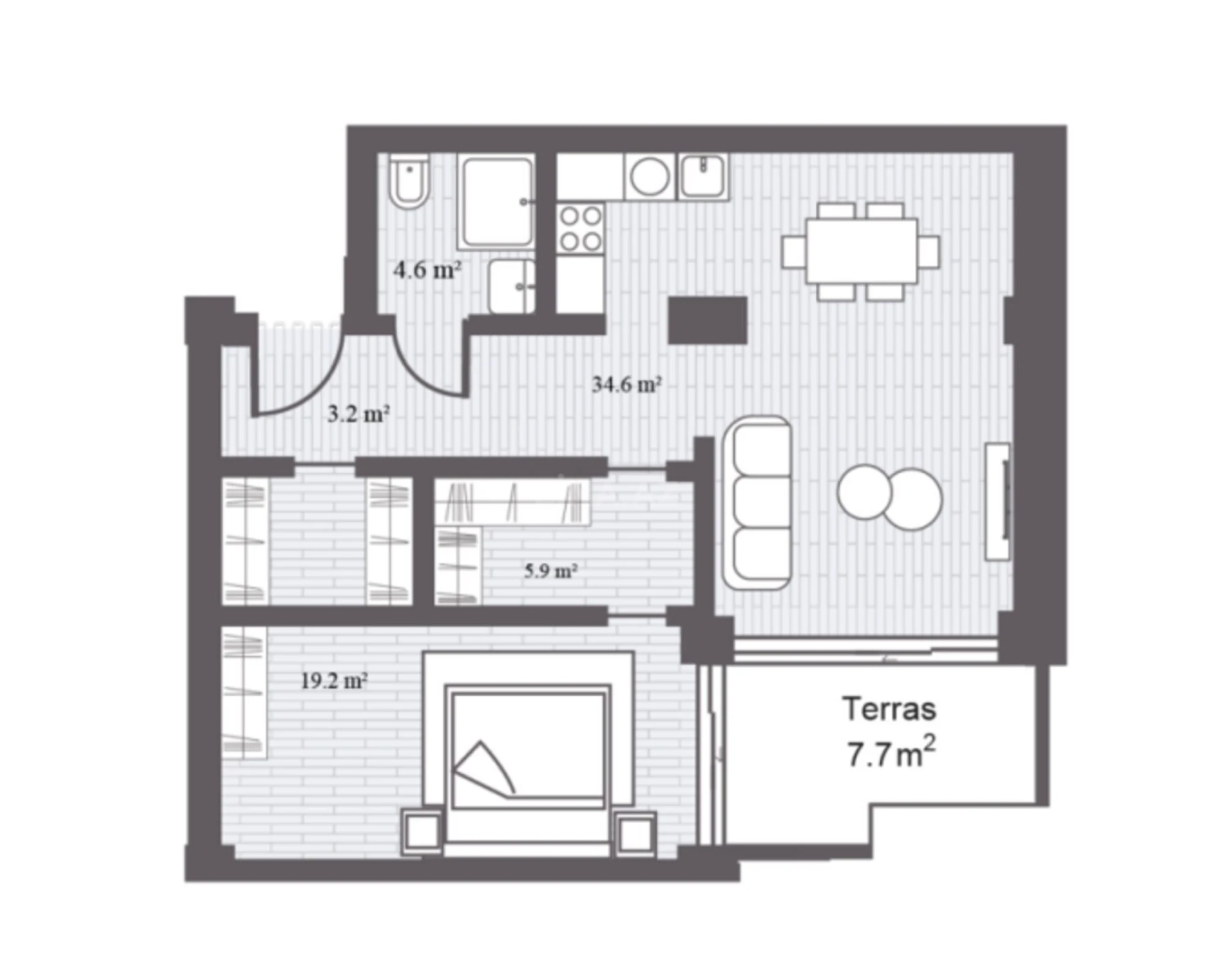 Satılır 2 otaqlı mənzil 93.8 m²
