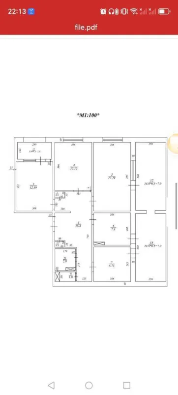 Satılır 4 otaqlı mənzil 113 m²