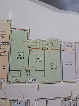 Satılır 2 otaqlı mənzil 84.7 m²