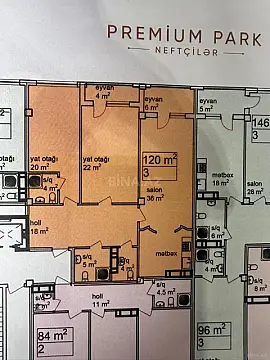 Satılır 3 otaqlı mənzil 120 m²