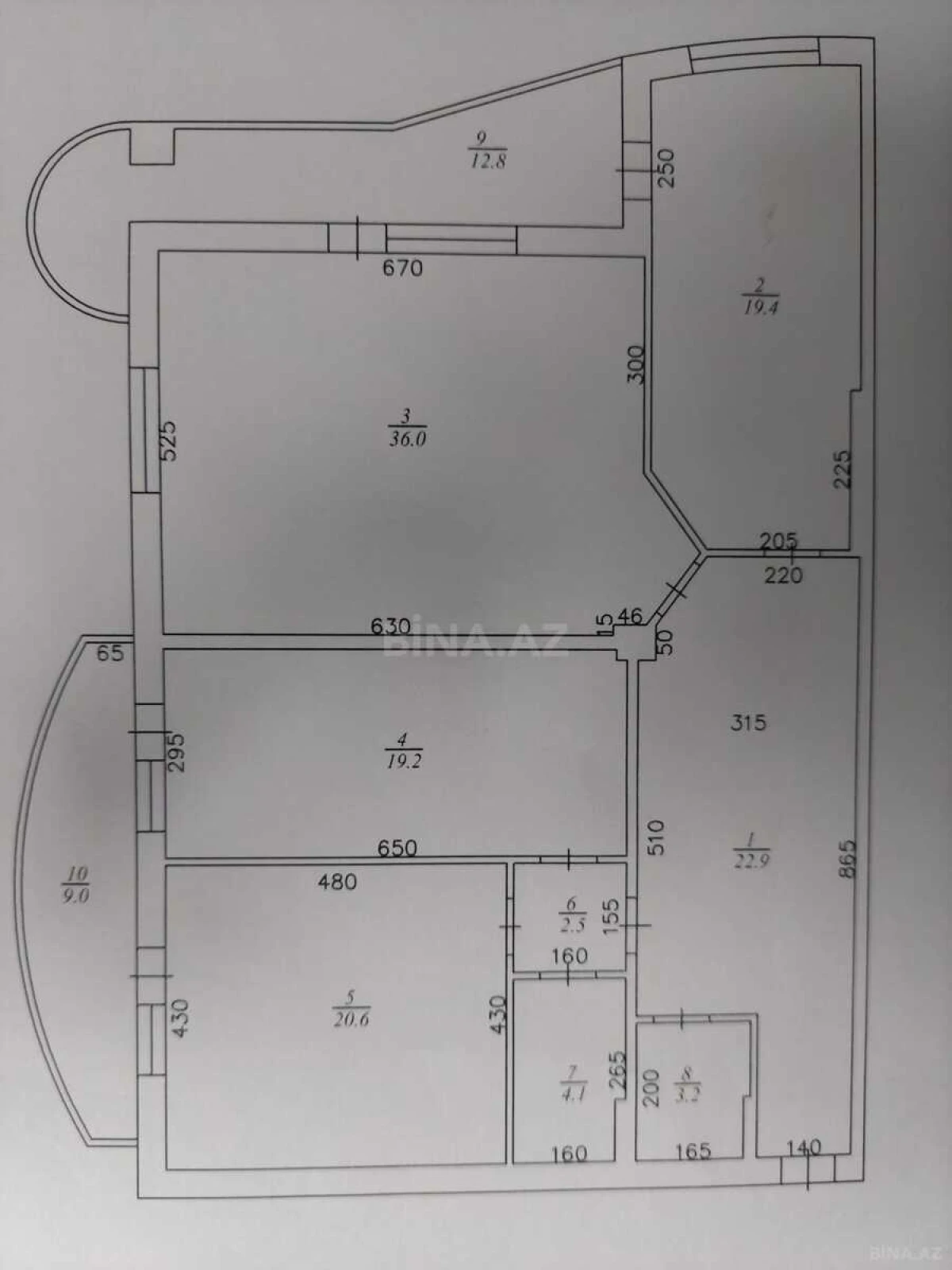 Satılır 3 otaqlı mənzil 151 m²