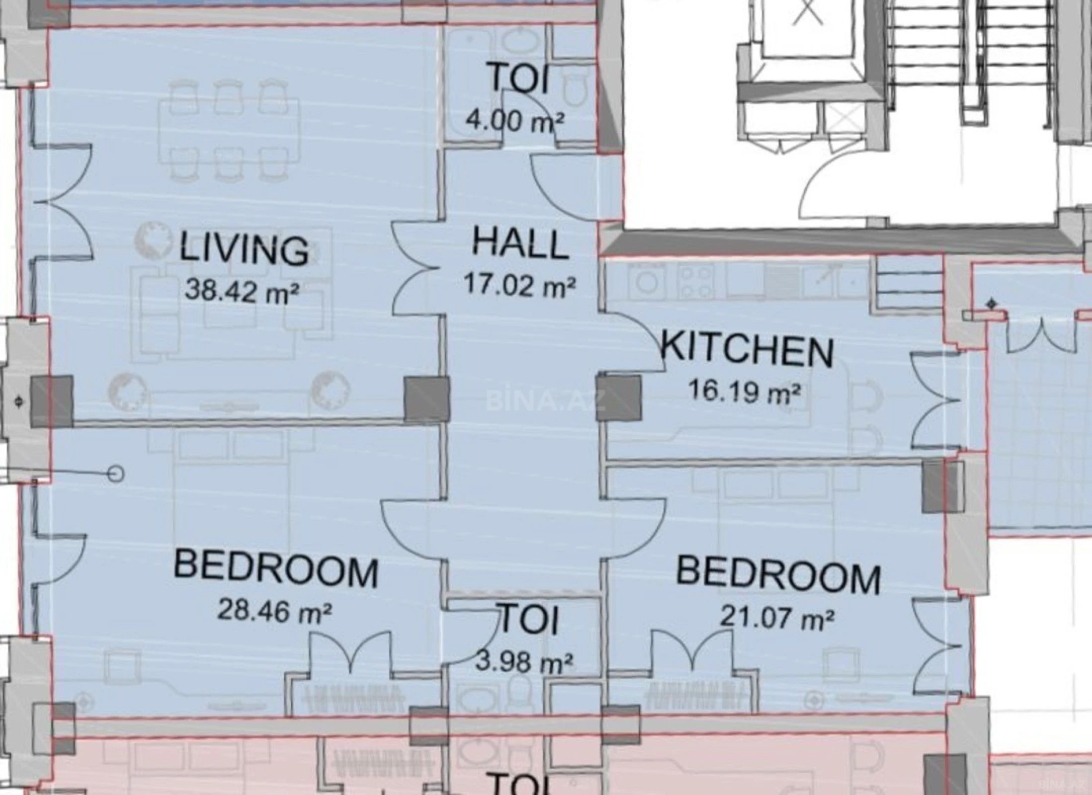 Satılır 3 otaqlı mənzil 145.1 m²