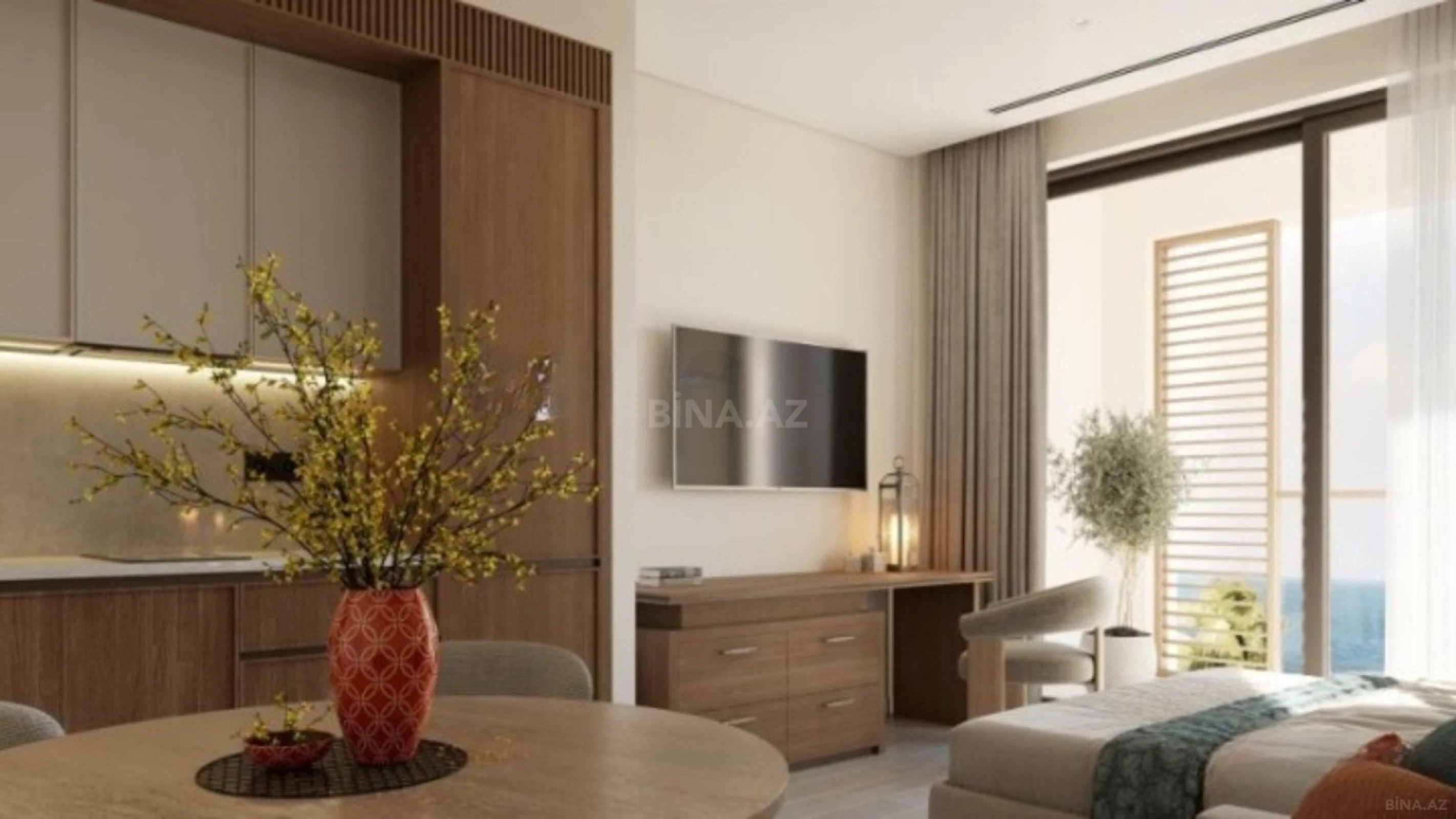 Satılır 1 otaqlı mənzil 48.9 m²