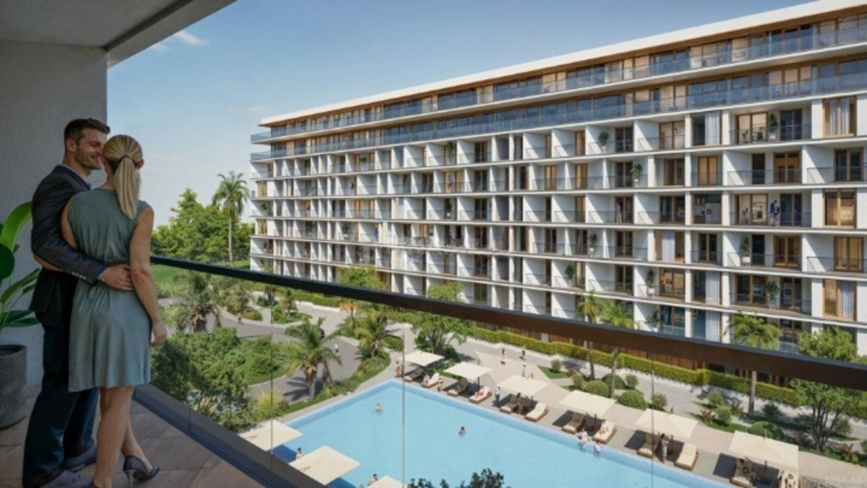 Satılır 1 otaqlı mənzil 54.6 m²