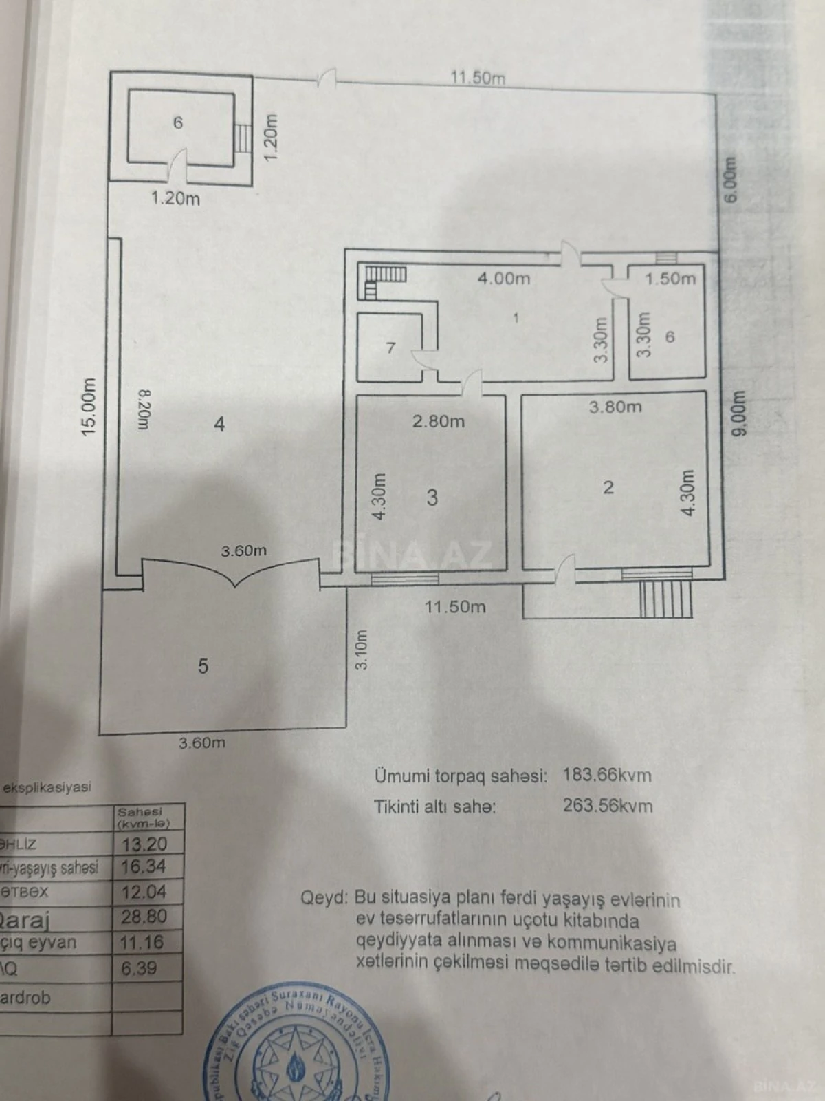 Satılır 5 otaqlı həyət evi 263.5 m²