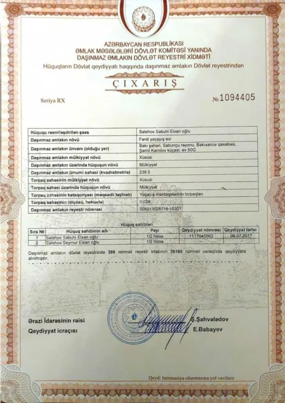 Satılır 7 otaqlı həyət evi 143 m²