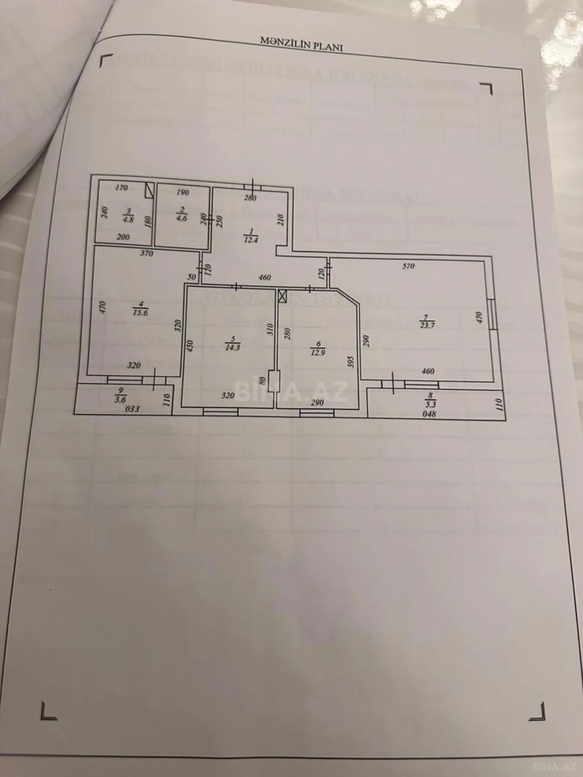 Satılır 3 otaqlı mənzil 100 m²