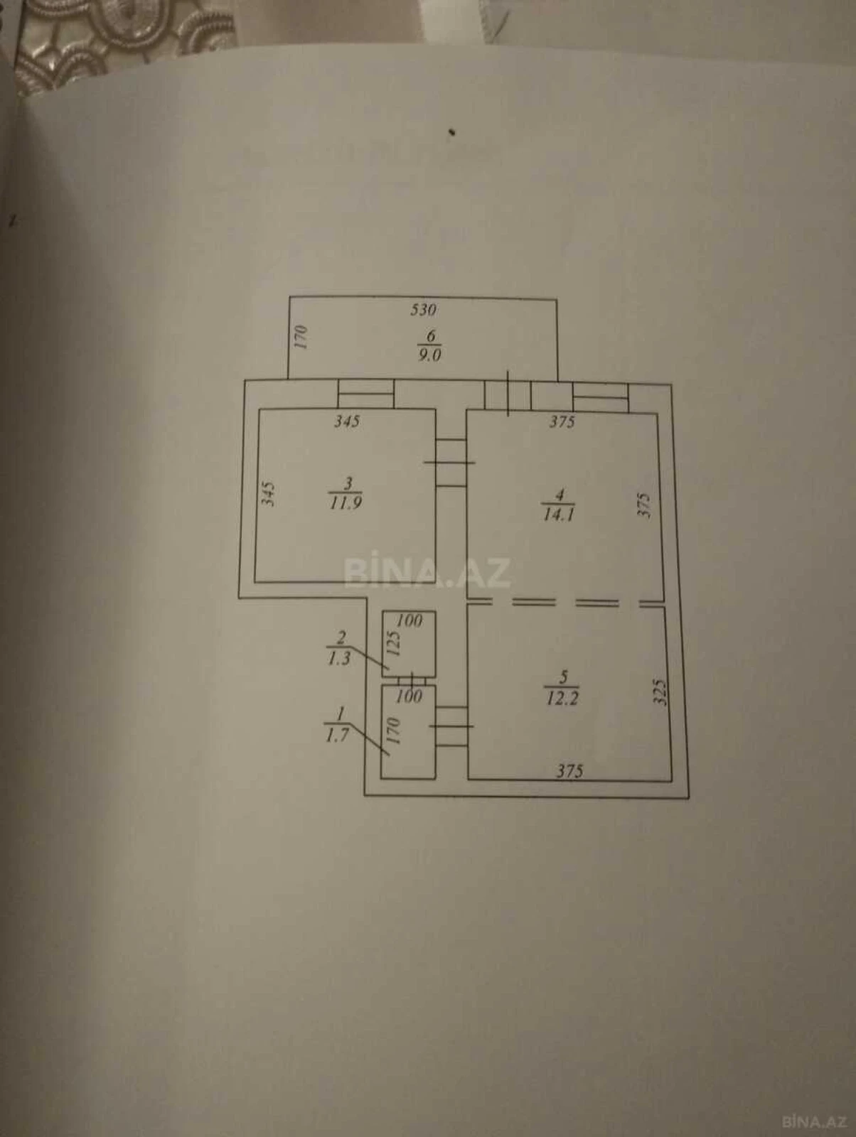 Satılır 2 otaqlı mənzil 52 m²