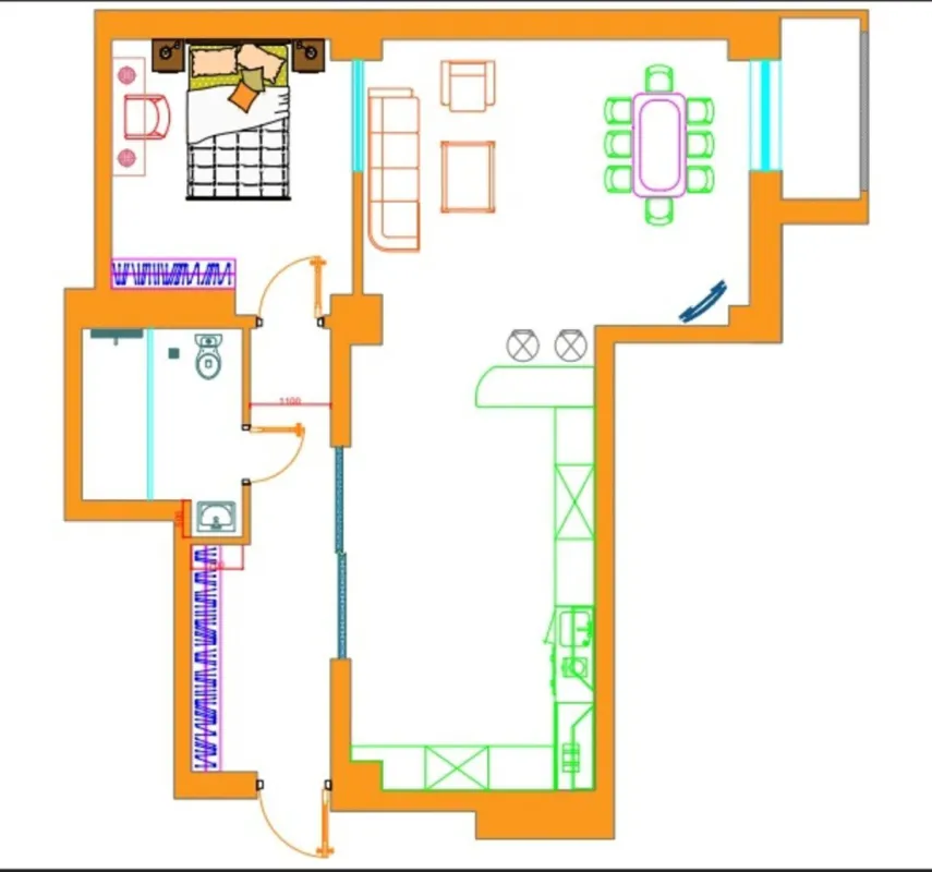 Satılır 2 otaqlı mənzil 52 m²