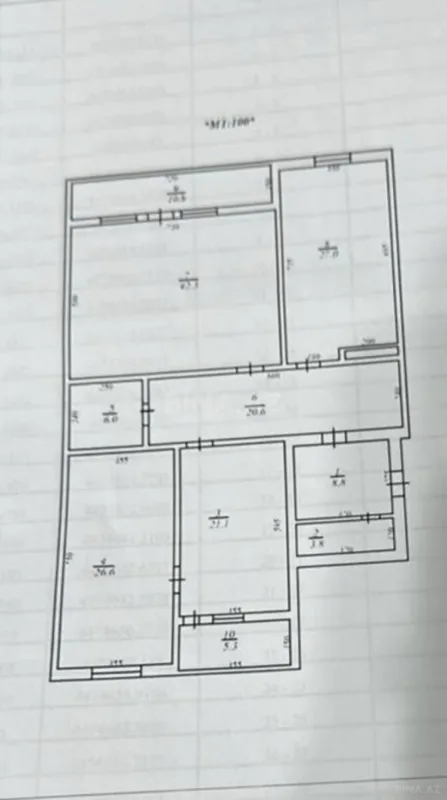 Satılır 3 otaqlı mənzil 186 m²