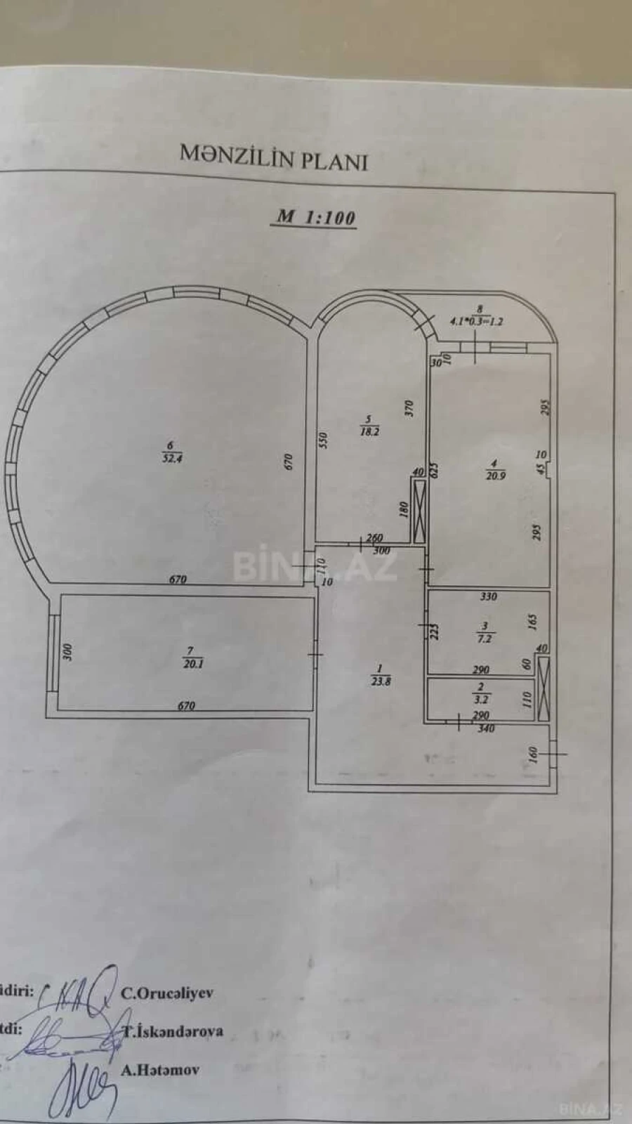 Satılır 3 otaqlı mənzil 144 m²