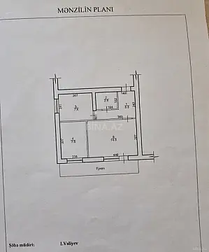 Satılır 2 otaqlı mənzil 55 m²
