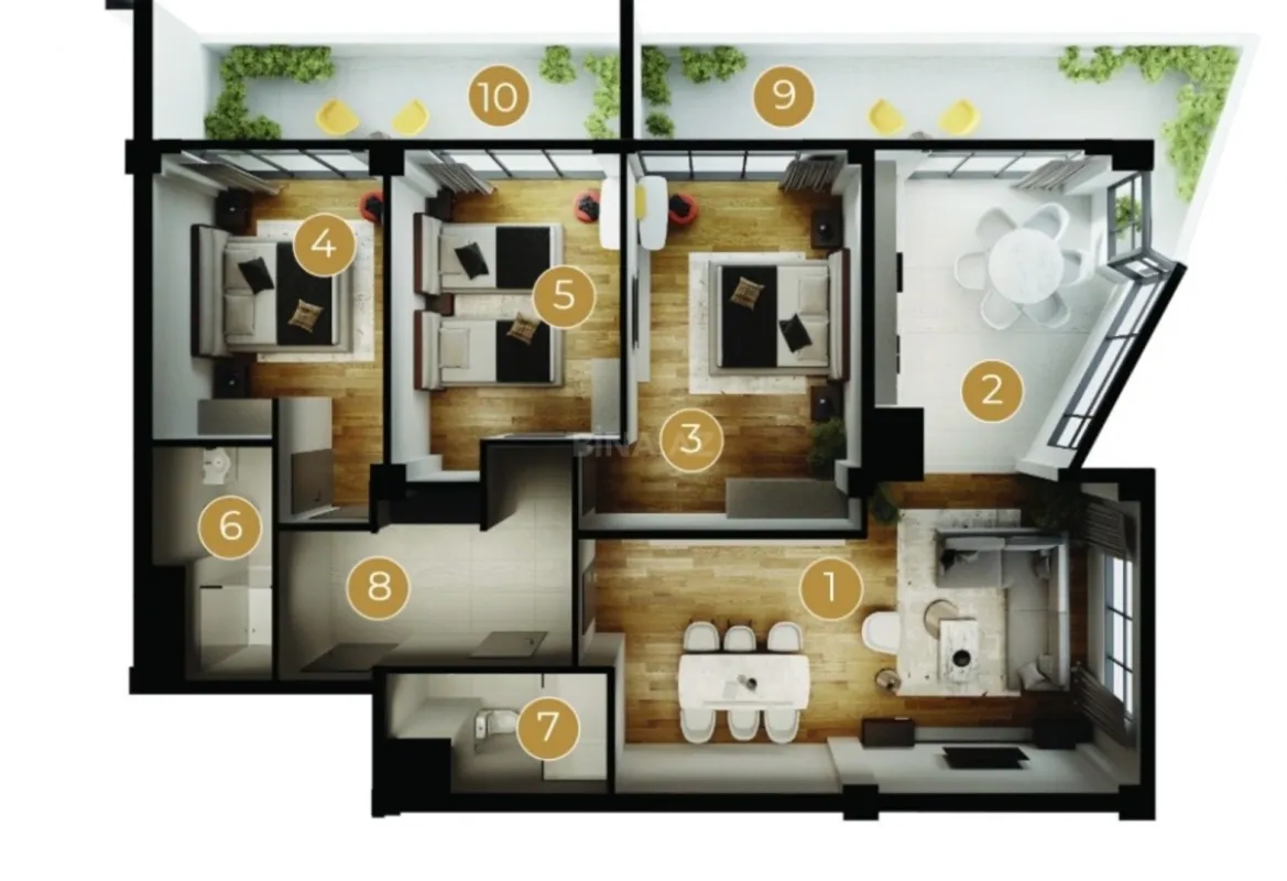 Satılır 4 otaqlı mənzil 167 m²