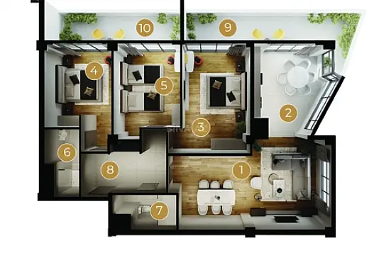 Satılır 4 otaqlı mənzil 167 m²