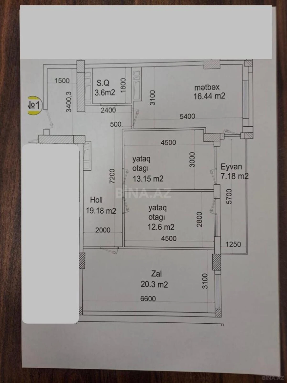 Satılır 3 otaqlı mənzil 109 m²