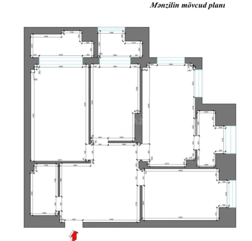 Satılır 3 otaqlı mənzil 110 m²