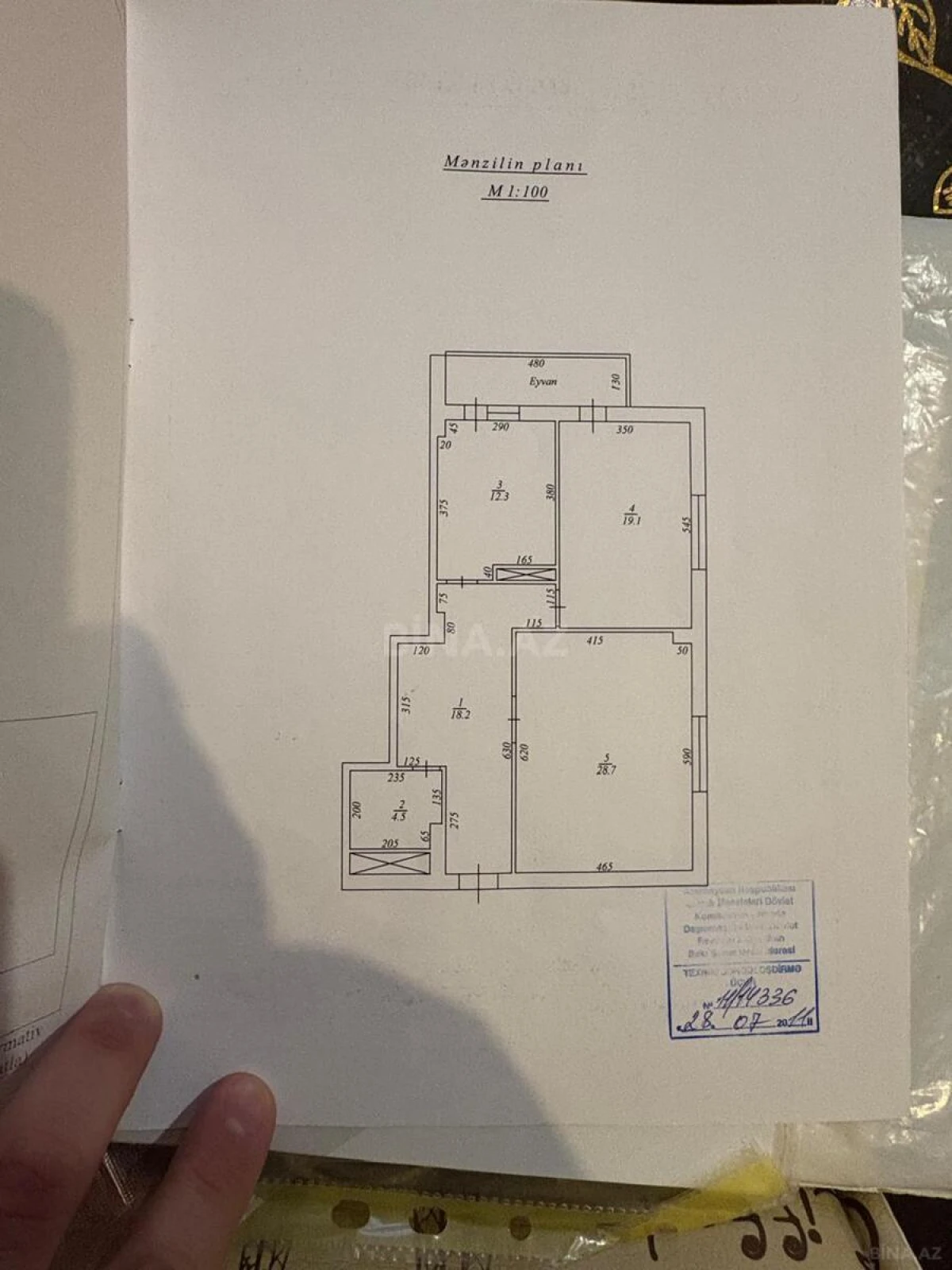 Satılır 2 otaqlı mənzil 91 m²
