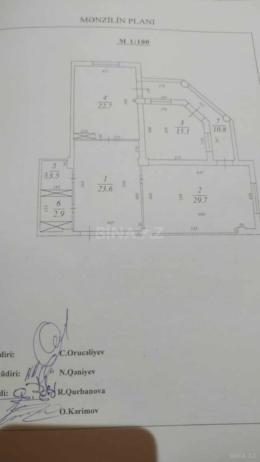 Satılır 3 otaqlı mənzil 109 m²