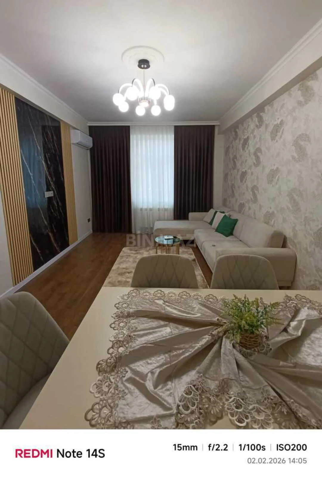 Satılır 2 otaqlı mənzil 75 m²
