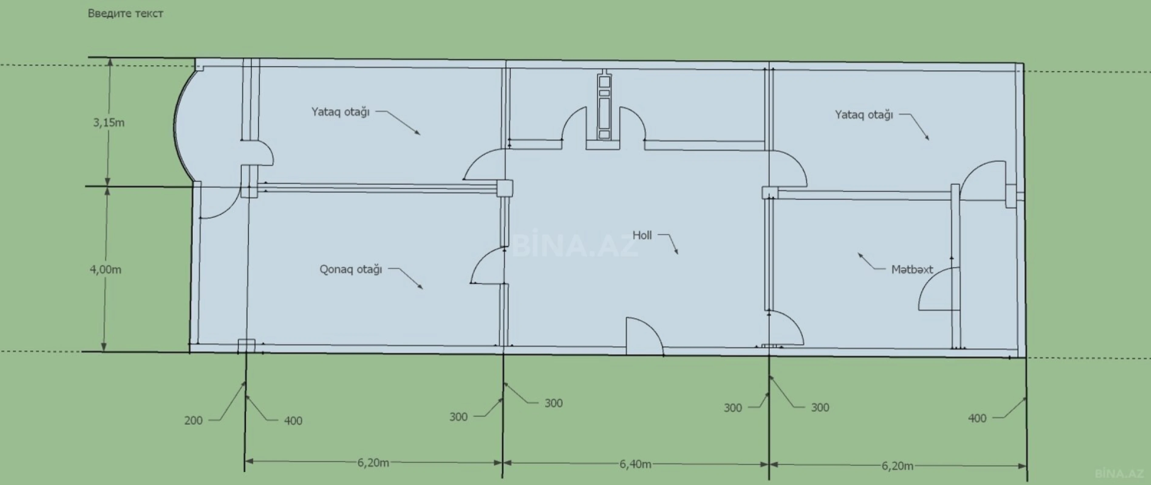 Satılır 3 otaqlı mənzil 146 m²