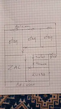 Satılır 4 otaqlı mənzil 100 m²