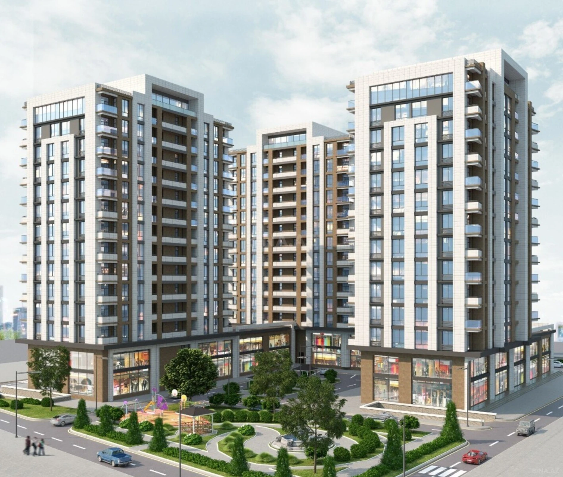 Satılır 1 otaqlı mənzil 53.4 m²