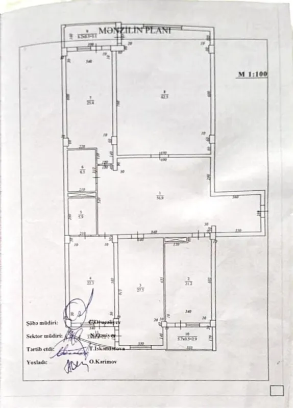 Satılır 4 otaqlı mənzil 234 m²
