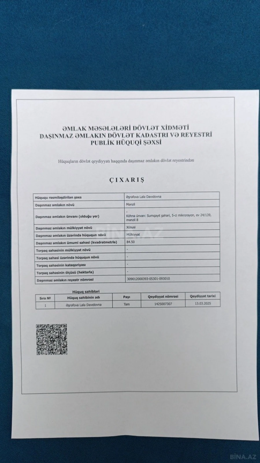 Satılır 2 otaqlı mənzil 85 m²