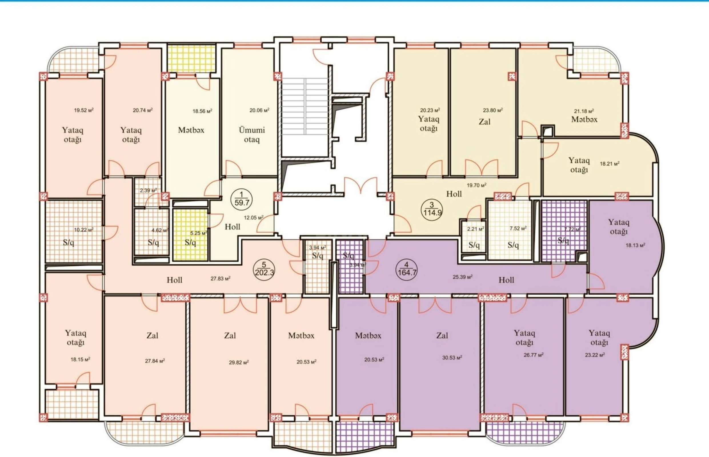 Satılır 4 otaqlı mənzil 203 m²