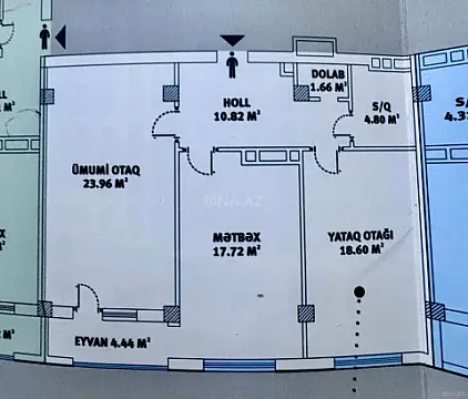 Satılır 2 otaqlı mənzil 82 m²