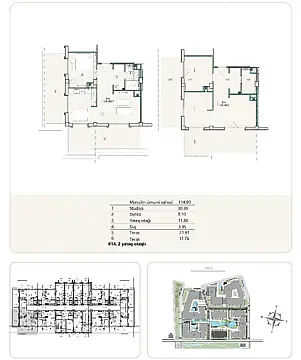 Satılır 3 otaqlı mənzil 114.9 m²