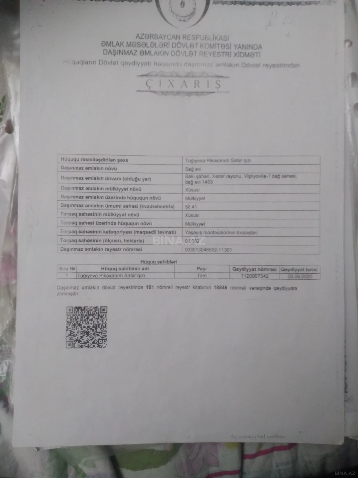 Satılır 3 otaqlı həyət evi 60 m²