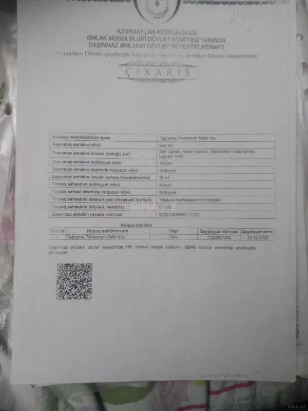 Satılır 3 otaqlı həyət evi 60 m²