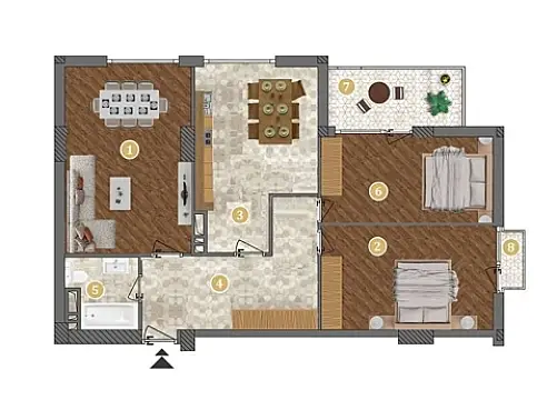 Satılır 3 otaqlı mənzil 90 m²