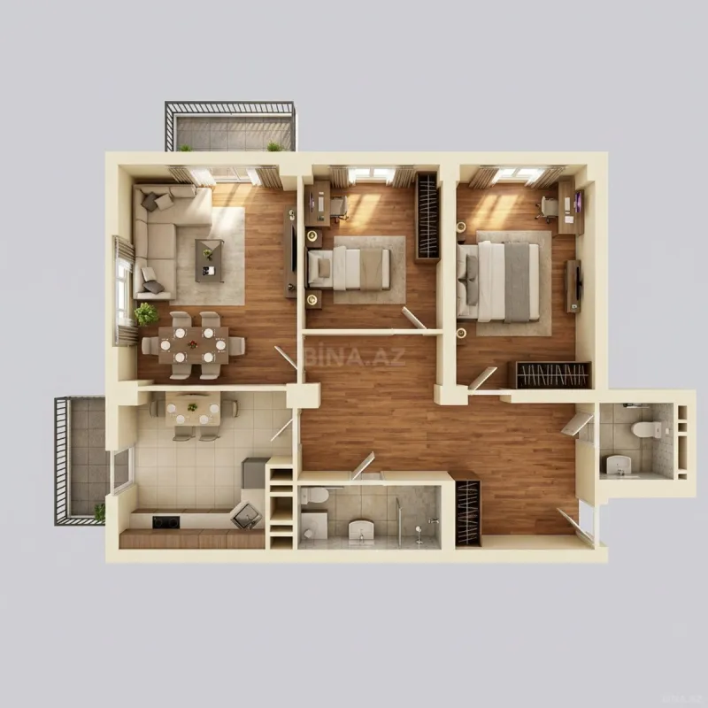 Satılır 3 otaqlı mənzil 100 m²