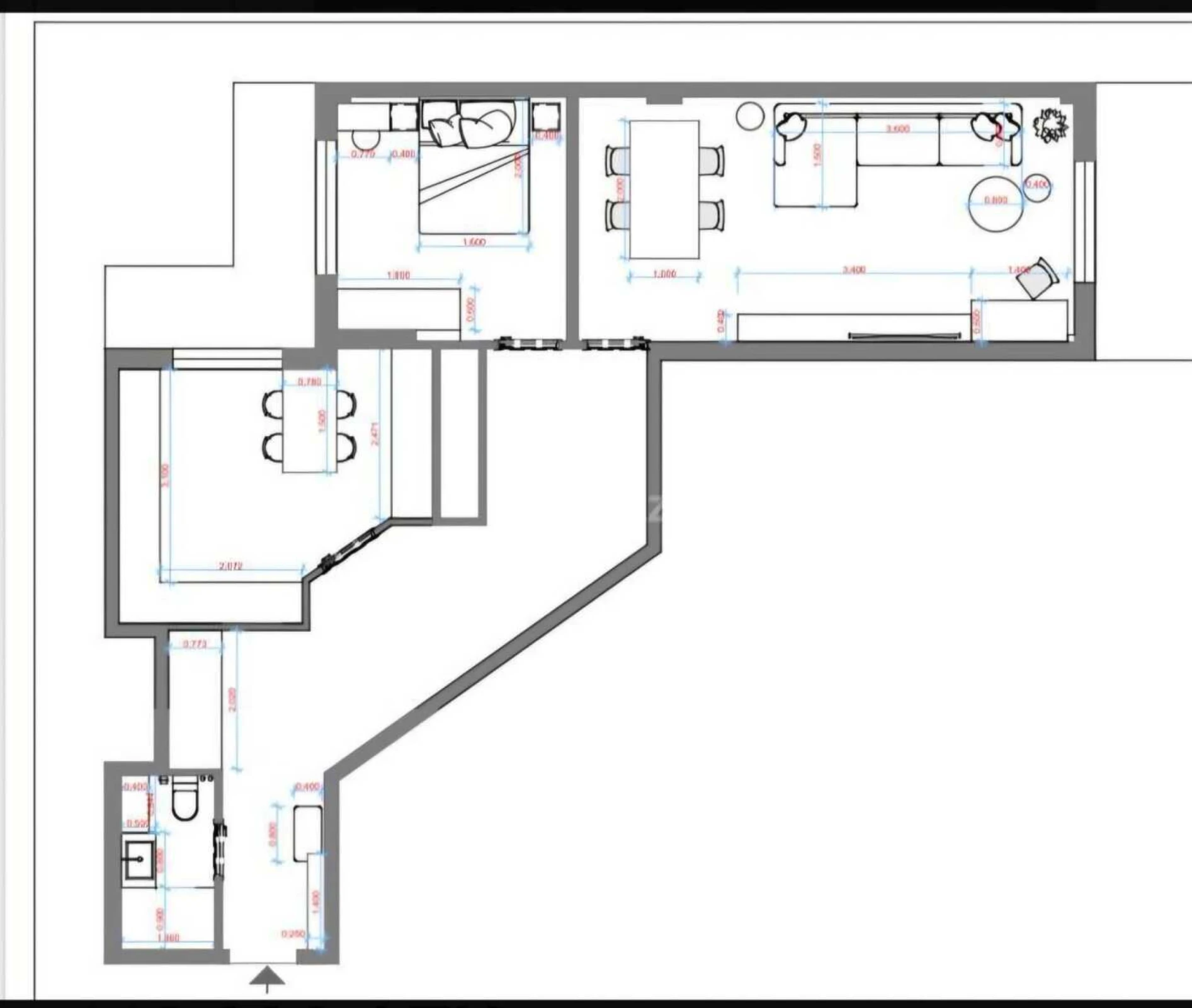 Satılır 2 otaqlı mənzil 103 m²