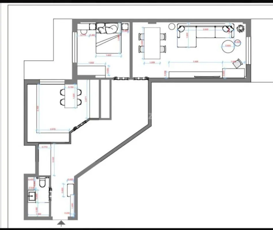 Satılır 2 otaqlı mənzil 103 m²
